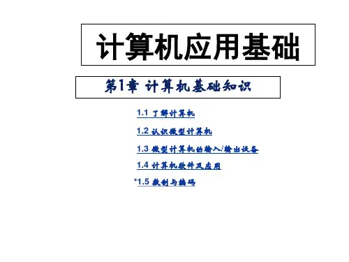 计算机应用基础 第一章ppt