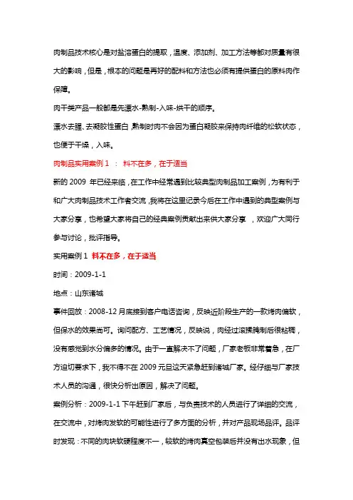肉制品加工技术实用案例集