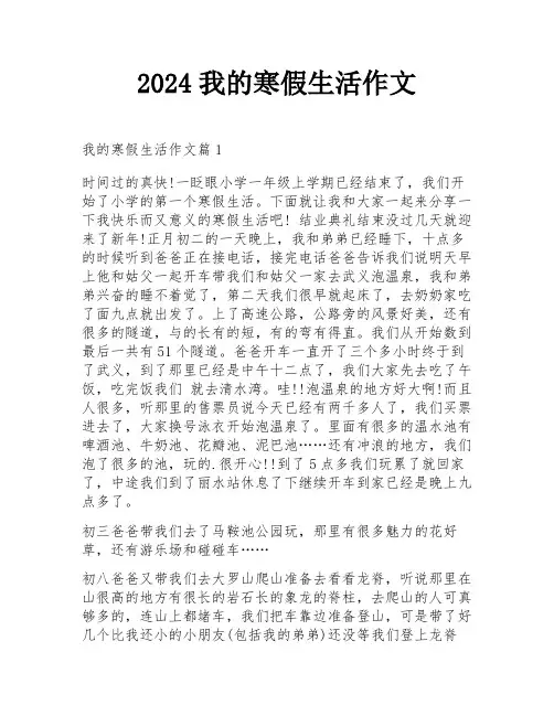 2024我的寒假生活作文