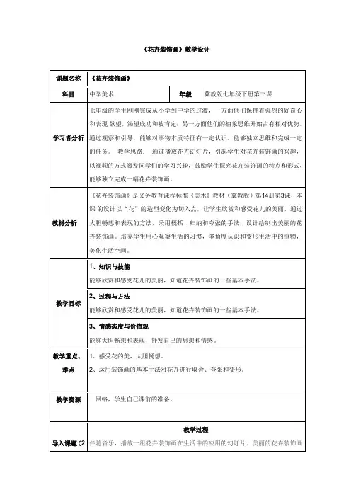 《花卉装饰画》教学设计[6]