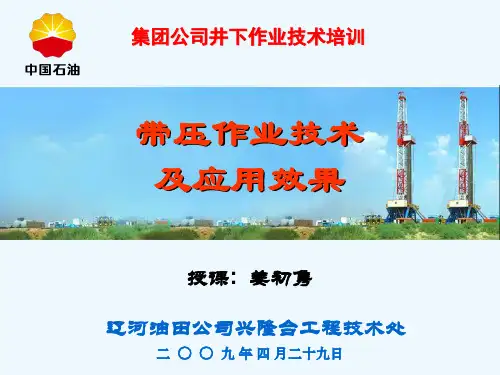 带压作业技术效果