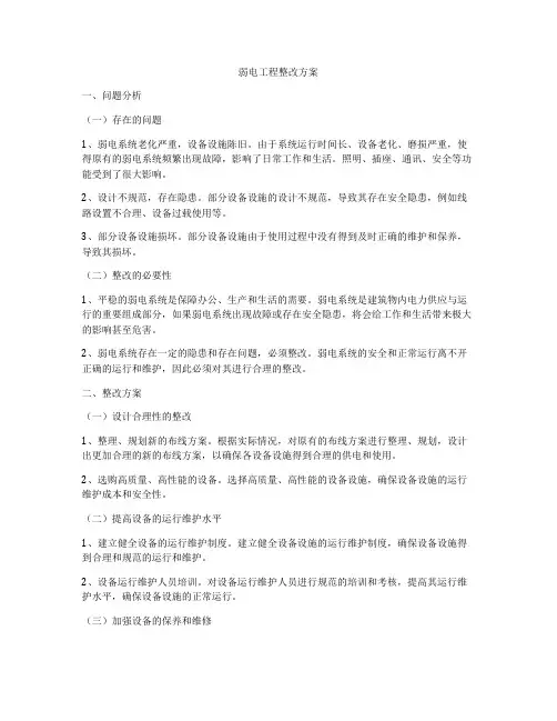 弱电工程整改方案