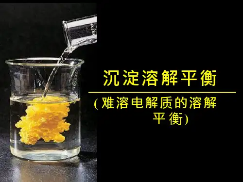高中化学《沉淀溶解平衡》优质教学课件设计