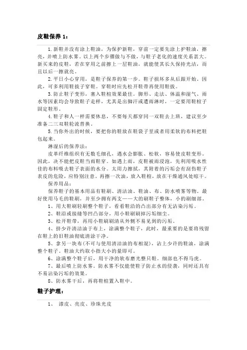 皮鞋保养1