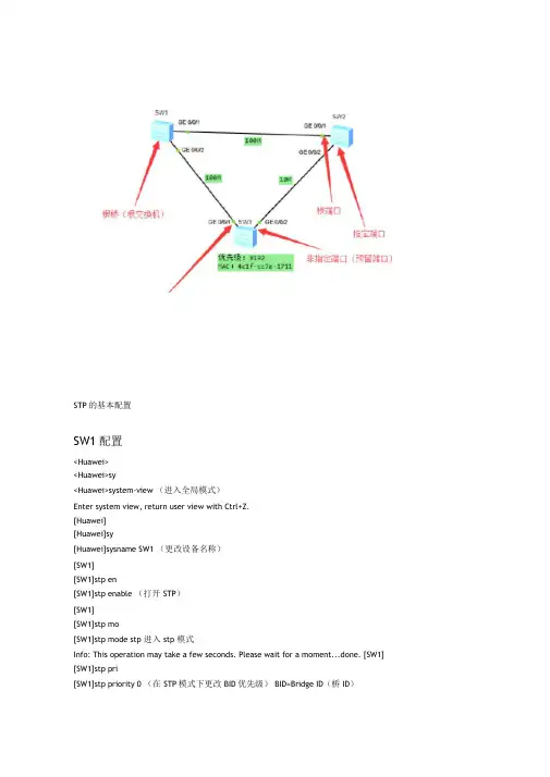 华为HCNA-STP基本配置练习