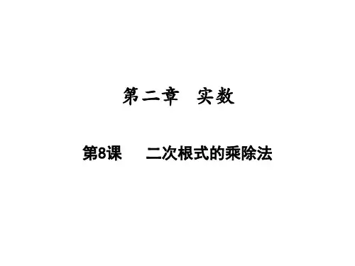 二次根式的乘除法北师大版八年级数学上册精品课件1
