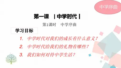 人教版道德和法治七年级上册 1.1 中学序曲 课件(共21张PPT)