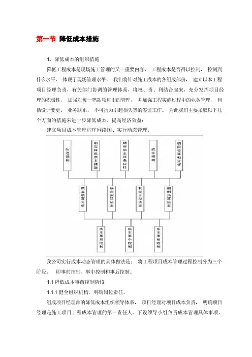降低成本措施