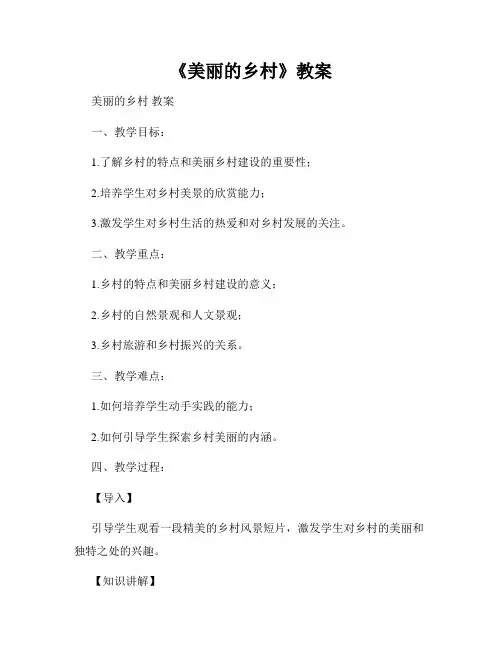《美丽的乡村》教案
