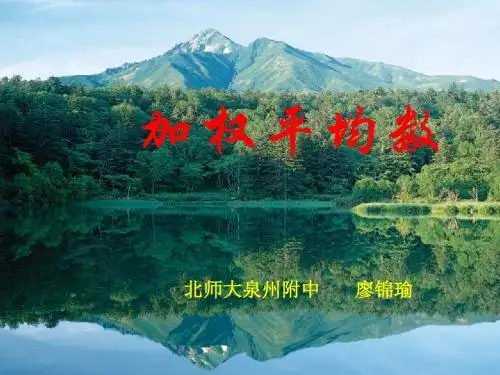 加权平均数ppt1 湘教版