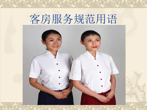 客房服务礼貌用语(PPT32页)