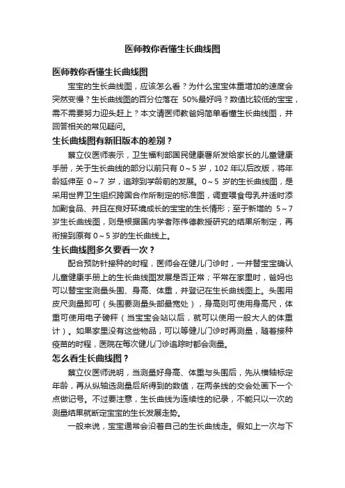 医师教你看懂生长曲线图