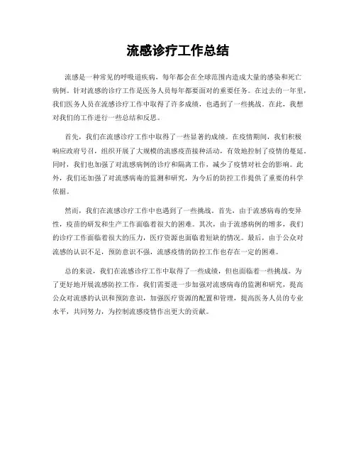 流感诊疗工作总结