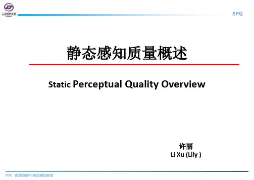 静态感知质量概述