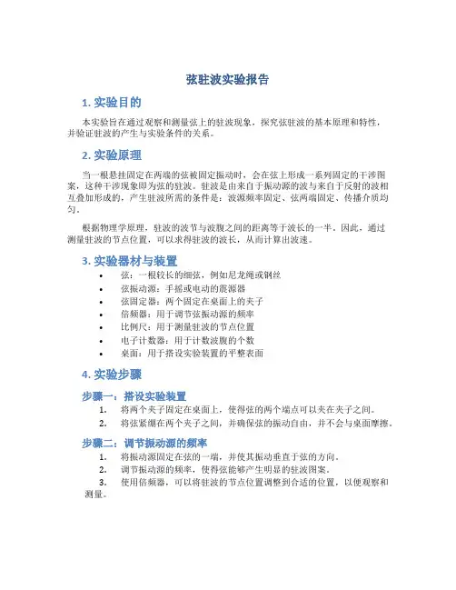 弦驻波实验报告