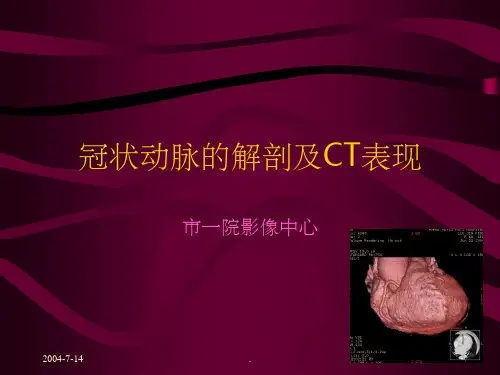 冠状动脉的解剖及CT表现06146ppt课件