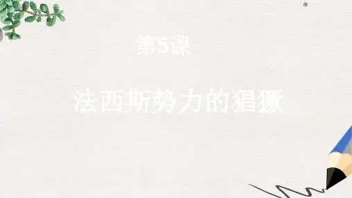 九年级历史下册第5课法西斯势力的猖獗课件1新人教版