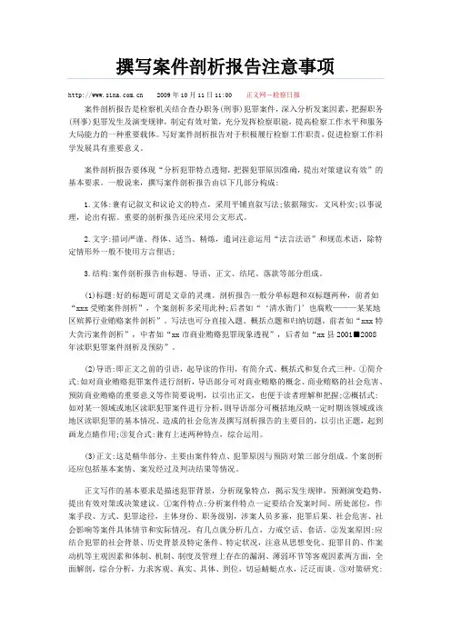 案件剖析报告