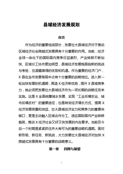县域经济发展规划