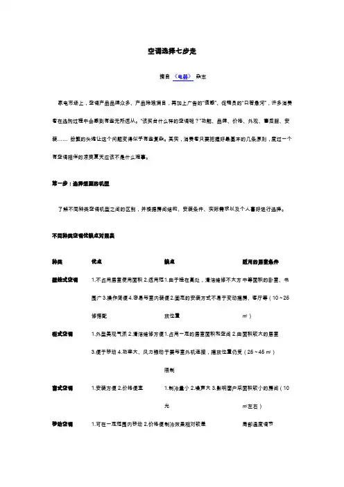 空调选择七步走
