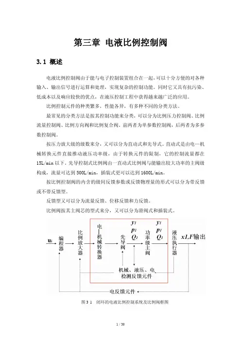 电液比例控制阀