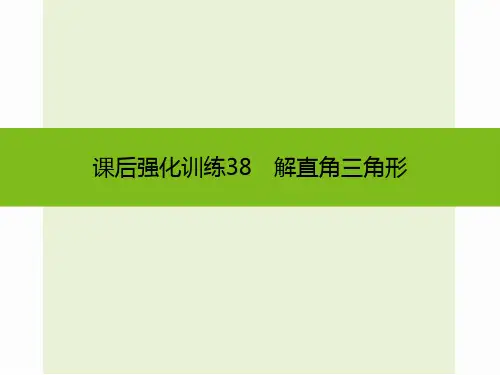 北师大版中考数学第38课《解直角三角形》ppt课后训练课件