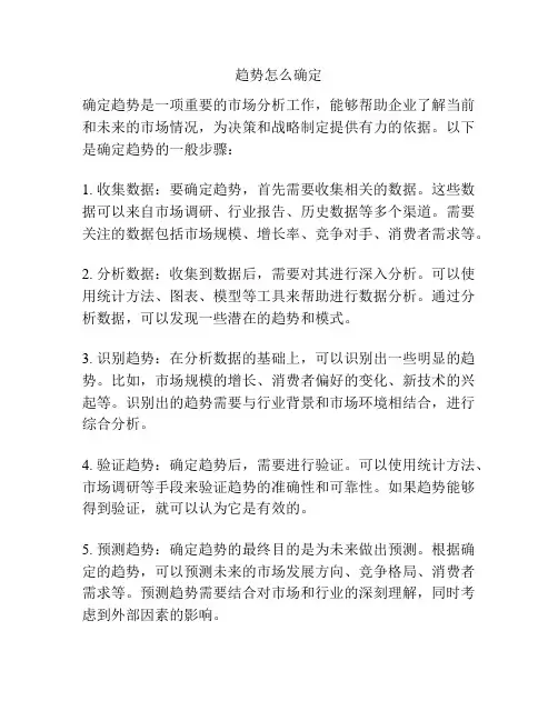 趋势怎么确定