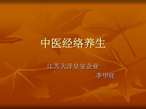 经络养生课件t_演示文稿