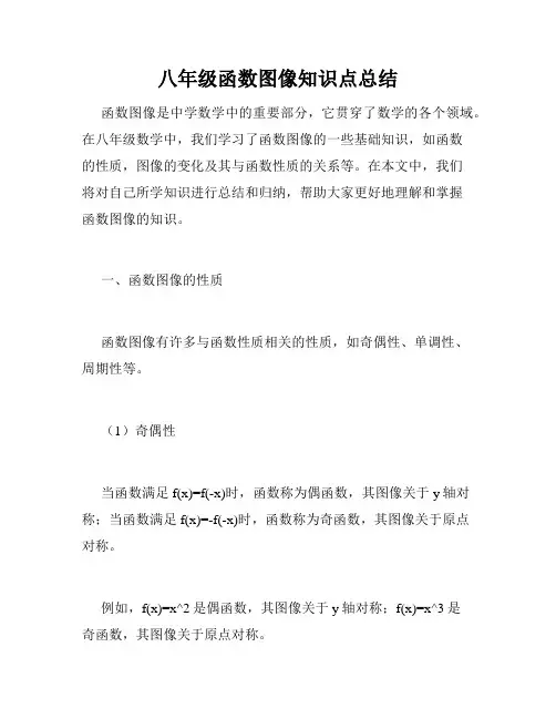 八年级函数图像知识点总结