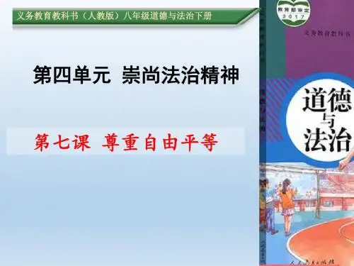 人教版道德与法治八年级下册7.2 自由平等的追求(共20张PPT)