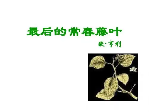 高一语文最后的常青藤叶
