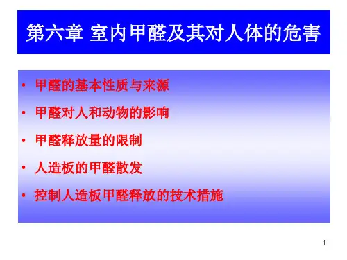 甲醛及其对人体的危害ppt课件