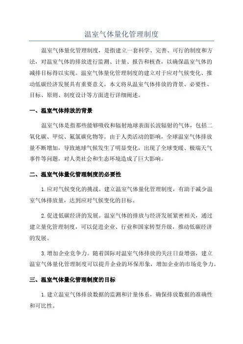 温室气体量化管理制度