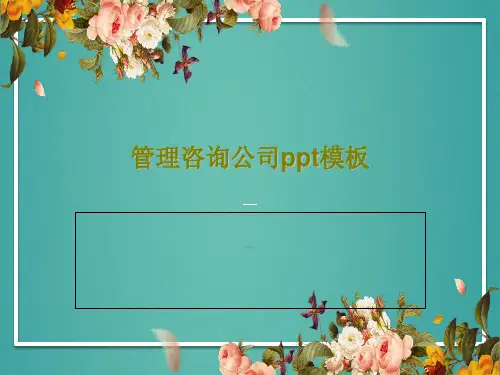 管理咨询公司ppt模板PPT26页