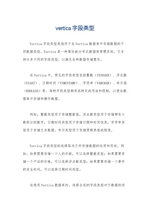 vertica字段类型