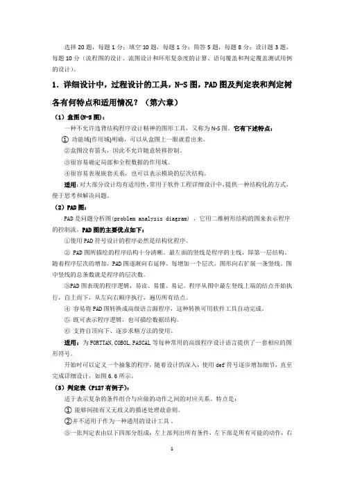 南京信息工程大学滨江学院李振宏《软件工程》期末复习 个考点完整版 