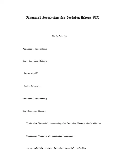 FinancialAccountingforDecisionMakers英文