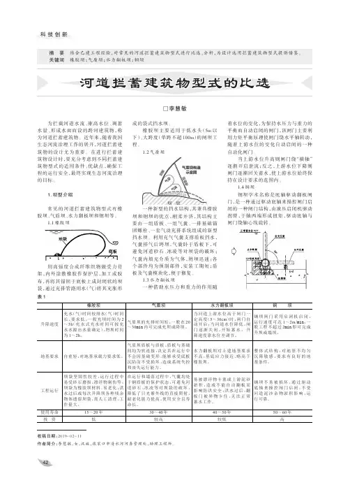 河道拦蓄建筑物型式的比选