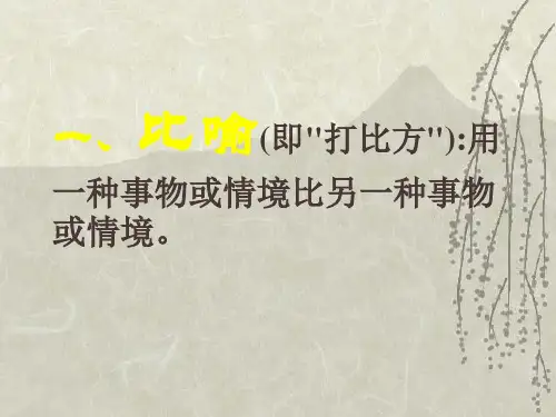 最新常用的修辞手法PPT课件