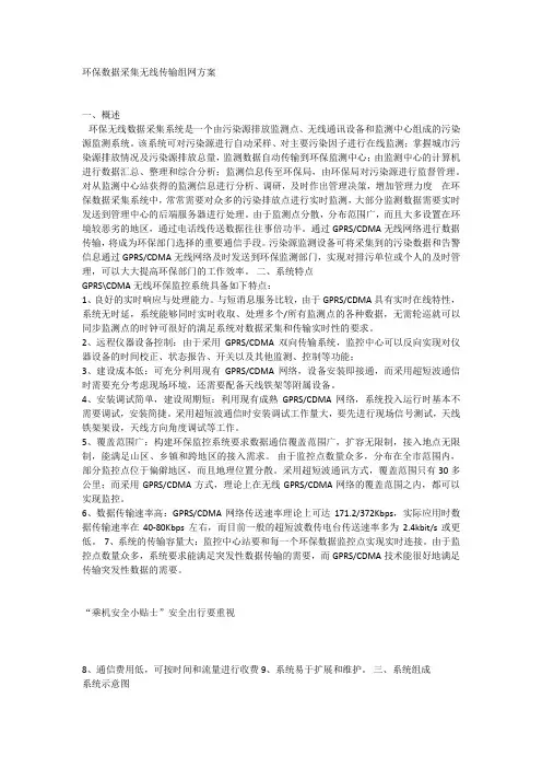 环保数据采集无线传输组网方案