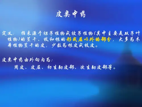 医学课件第7章皮类药材
