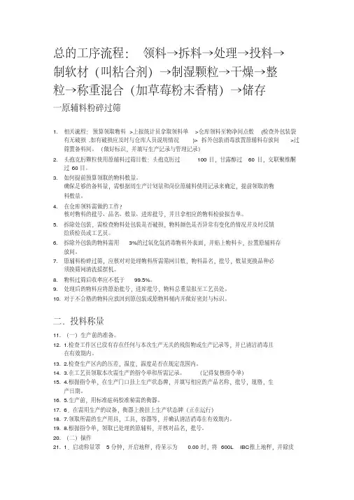 制粒工艺流程