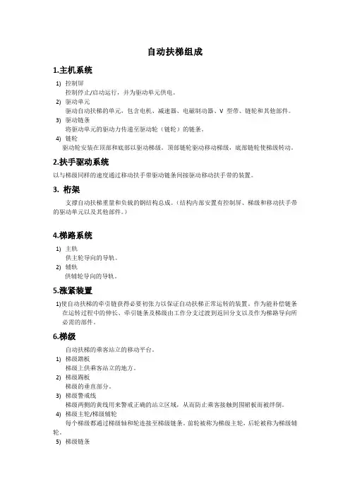 自动扶梯组成