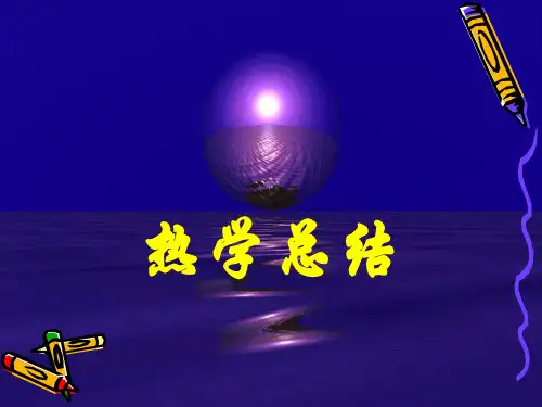大学物理总复习——热学汇总