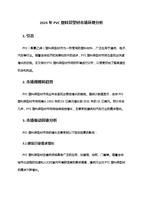 2024年PVC塑料异型材市场环境分析