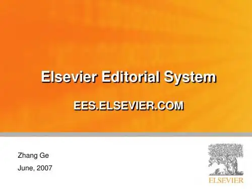 Elsevier Editorial System