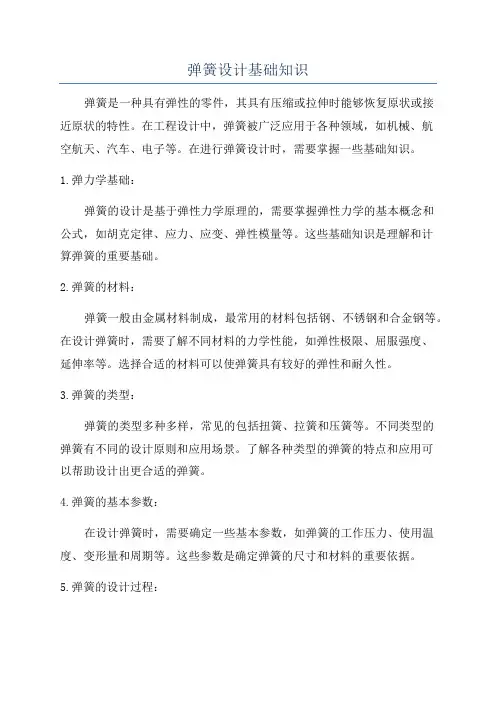 弹簧设计基础知识