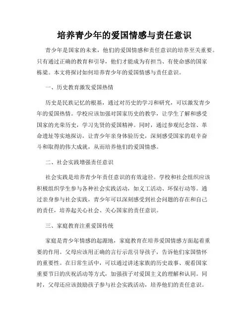 培养青少年的爱国情感与责任意识