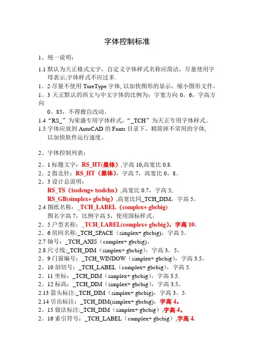 CAD制图标准之字体