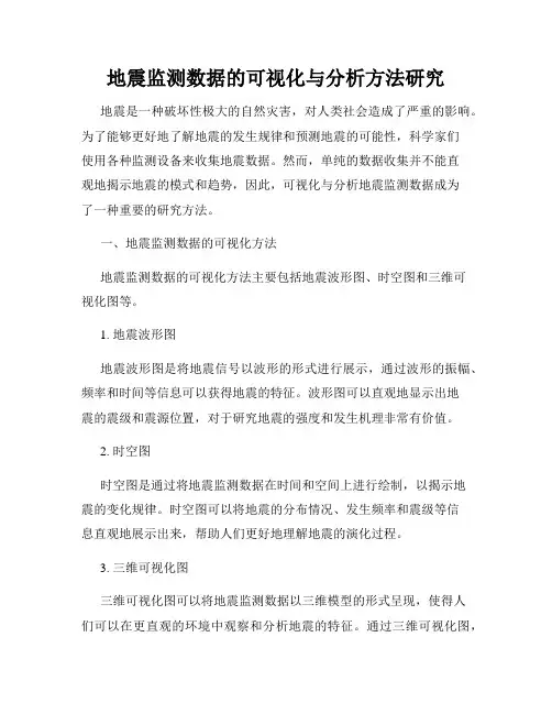 地震监测数据的可视化与分析方法研究